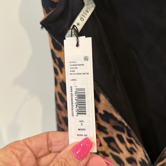BETTER THAN THE LITTLE BLACK DRESS Alice & Olivia Leopard Dress, Size 2. NWOT - Picture 10 of 11
